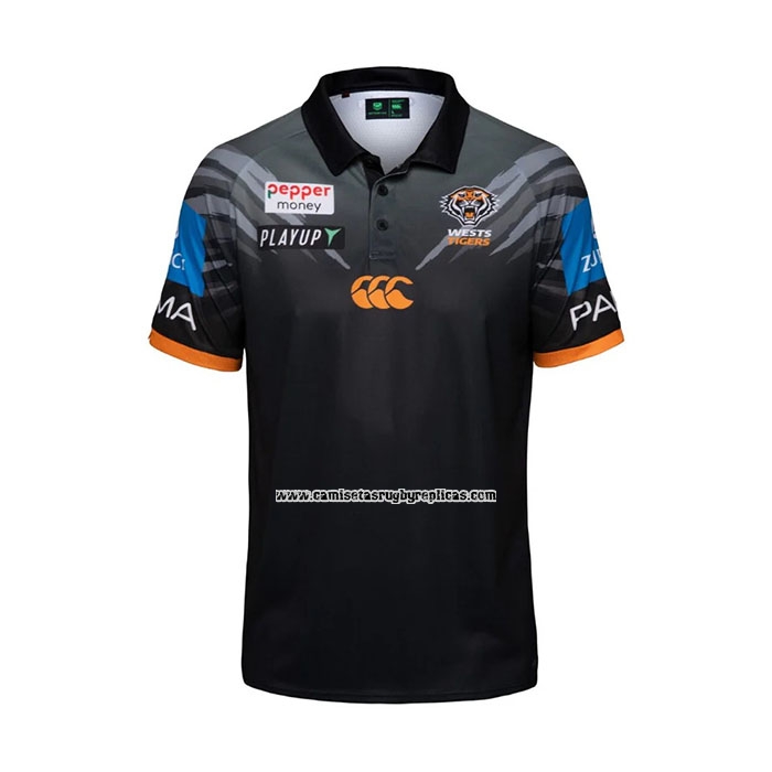 Camiseta Polo West Tigers Rugby 2026 Negro